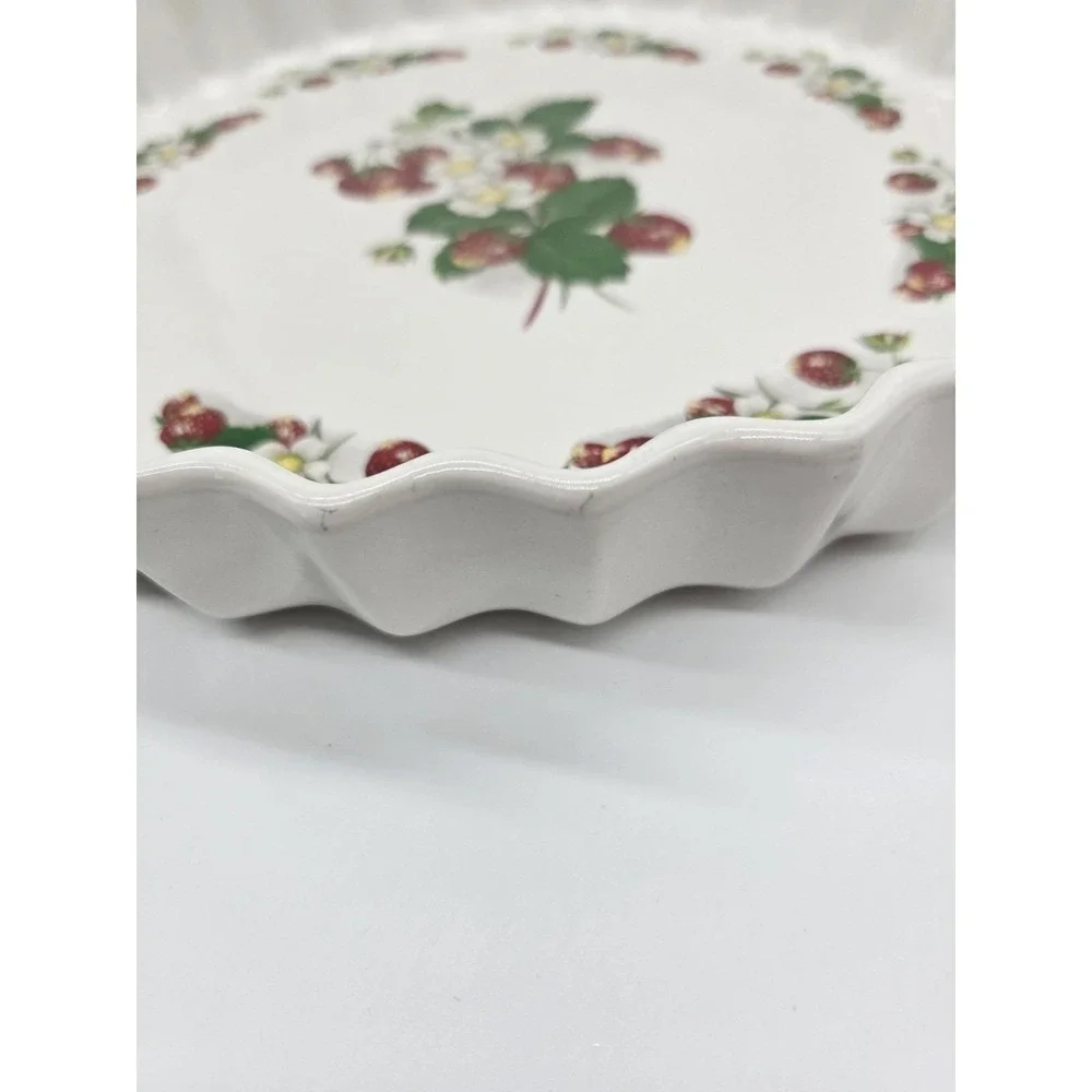 Portmeirion Strawberry Scalloped Baking Dish Large 12